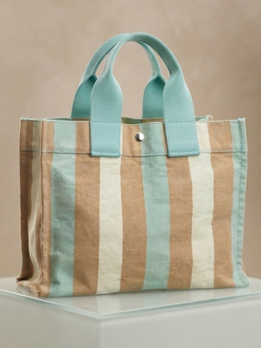 Vintage 1999 Gap Striped Canvas Utility Tote Bag – NWOT Pristine Condition View 4